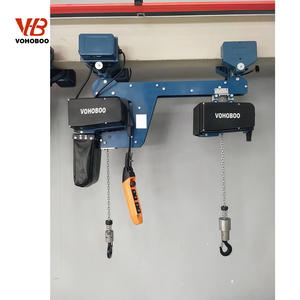 1 Ton Eropa rantai listrik <span class=keywords><strong>Hoist</strong></span> 380V bermotor troli perjalanan halus bahan logam Overhead sistem derek 30M CE ISO - Product Image 5