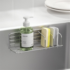 Égouttoir à vaisselle moderne en acier inoxydable, double niveau, étanche, avec rangement pour serviettes, non pliable, pour évier de cuisine, à fixation magnétique - Product Image 1