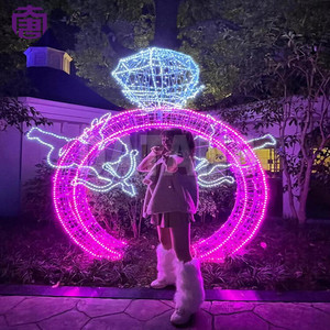 Christmas Ring Arch Motif Light Creating a Festive Entrance Display for Outdoor Holiday Events and Photo Areas - Product Image 4