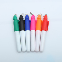 Fabrication chinoise mini stylo marqueur industriel permanent coloré extra fin portable avec crochet en vrac sur acier inoxydable