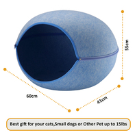 Lits pour chat personnalisés en usine Lit pour animaux de compagnie en feutre de qualité supérieure Offre spéciale Grotte pour chat d'intérieur Caractéristique durable