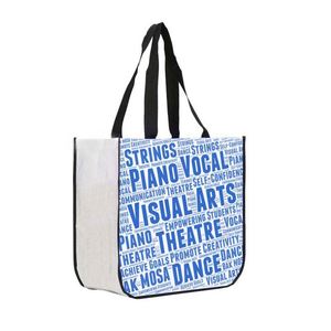 Sacs de shopping réutilisables écologiques en non-tissé avec logo personnalisé, grand format, coins arrondis, sac fourre-tout en non-tissé - Product Image 2