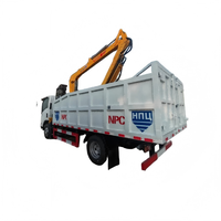 Grue à flèche articulée montée sur mini-camion japonais KV600 LQS78A, prix disponible, peut être équipée d'une grue à grappin pour la manutention du bois