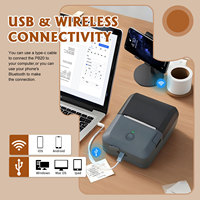 Imprimante d'étiquettes thermique portable HZTZ Mini 203dpi Impression noir et blanc Papier 58mm Batterie 1200mAh Garantie 1 an En stock