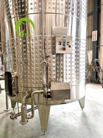 3000L 5000L 10000L 15000L Pompe-au-dessus du réservoir de fermenteur de vin d'acier inoxydable pour des usines de vinification