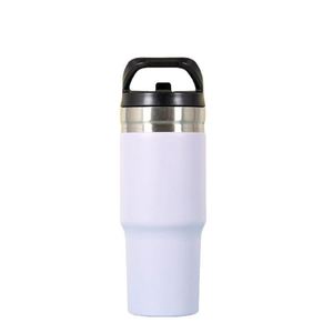 Hot Sale Double Layer <b>Cold</b> Insulation Ice <b>Cup</b> Outdoor Travel Portable Car Straw <b>Cup</b> 304 Stainless Steel Insulated <b>Cup</b> - Product Image 4