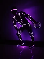 Costume LED Tron - Costume de danse lumineux à la mode pour adultes, imprimé pour les spectacles de danse de salon, les DJ, les scènes de discothèque
