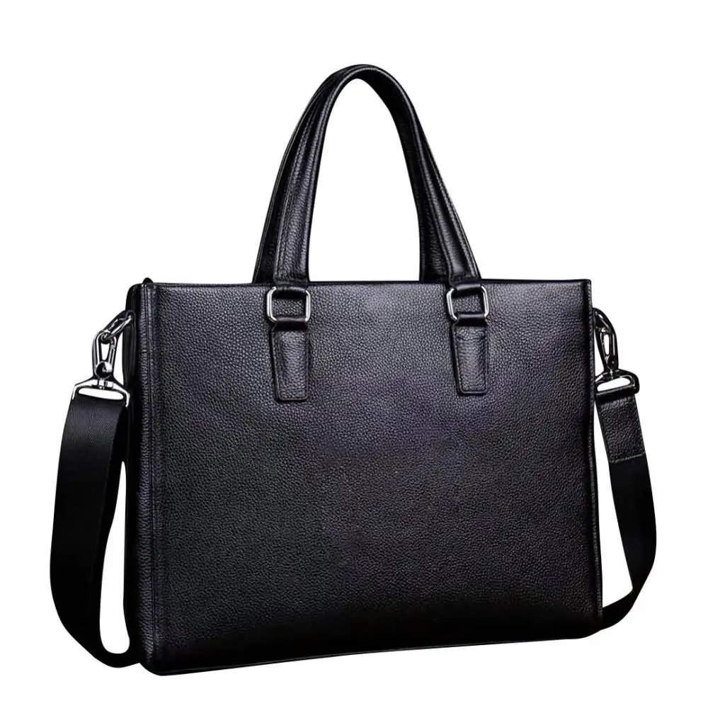 BOSHIHO genuine leather Business Bag for Men Computer handbag Leather Handbag Shoulder Bag Briefcase laptop messenger bag