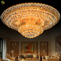 Plafonnier en cristal de luxe JYLIGHTING, rond, de haute qualité, pour la chambre à coucher, la salle à manger, ambiance élégante