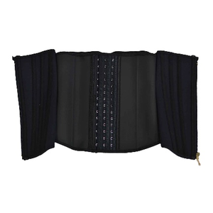 Ceinture en latex noir 28 cm Active Lifestyle avec 9 baleines, fermeture éclair pour la vente en gros en boutique 821-28cm-47 3Hook - Product Image 5