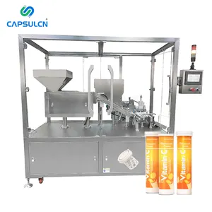 Electrolyte Effervescent Tablet Tear Cap Bottle Fruity VC Effervescent Tablet Filling And Capping Machine Equipment