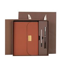 Cuaderno de piel sintética personalizado con bolígrafo, tamaño A5/B6, con cierre elástico, para regalos de papelería al por mayor.