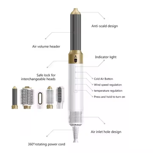 Secador de Cabelo 6 em 1 Styler Turbo Boost 110.000 RPM BLDC Íon Negativo Modelador Volumizador Proteção Contra Superaquecimento Kit de Estilização OEM - Product Image 4
