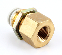 Joint pneumatique de déflecteur de filetage interne KQ2E04-01 le tuyau d'air 4mm, pièces filetées de compresseur d'air de 1/8 "joint pneumatique Q327
