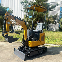 Mini-excavatrice hydraulique sur chenilles ME08, petite pelle compacte de 0,8 tonne avec accessoires