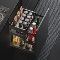 Armoire de cuisine en acier inoxydable Vbosr avec tiroir hydraulique à fermeture douce, panier coulissant d'angle magique pour cuisine