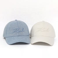 Nouvelle Arrivée Casquettes de Baseball Classiques en Coton et Denim à 6 Panneaux Style Européen, Broderie Personnalisée, Qualité Supérieure, pour Hommes et Femmes