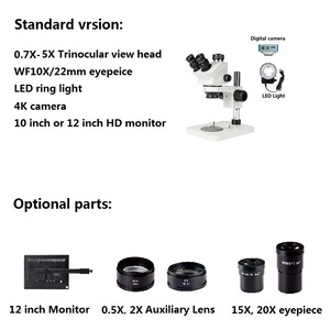 Prix d'usine Boshida BD-SZM0750T-D1 7X-50X(3.5X-200X) Stéréoscope trinoculaire avec caméra 4K - Product Image 2
