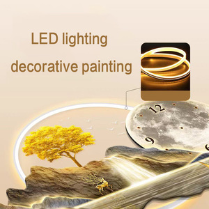 Décoration murale en porcelaine cristalline avec éclairage LED, style designer, conception artistique, peinture murale de <span class=keywords><strong>montagne</strong></span>, paysage pour hall d'hôtel - Product Image 5