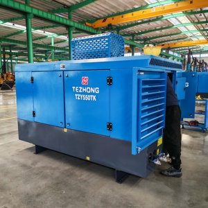 Compresor de Aire de Tornillo Diésel Portátil TZ550-15Y Equipado con Motor Cummins de 6 Cilindros Refrigerado por Agua, Usado en Carreteras Fotovoltaicas - Product Image 2
