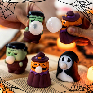 Mini-cadeau d'Halloween : Jouet anti-stress en peluche douce en forme de citrouille pour la décoration et l'ornement des enfants de maternelle - Product Image 1