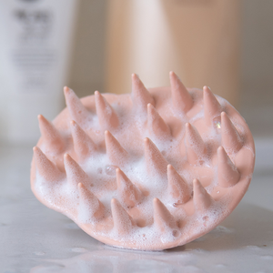 Masseur de cuir chevelu en silicone avec logo personnalisé, brosse à shampooing pour massage du cuir chevelu - Product Image 4