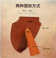 Plaque de trophée personnalisée de haute qualité en bois vierge avec support en métal et socle en bois