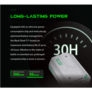 Écouteurs sans fil Black Shark T11 TWS avec annulation active du bruit, BT 5.3, autonomie de 30 heures, lumière RVB, faible latence - Product Image 4