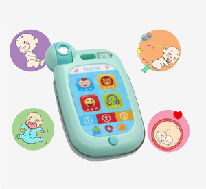 Mini teléfono celular lindo para niños, juguetes educativos, niños, calmante llanto, parada de música, juguete para teléfono móvil - Product Image 2