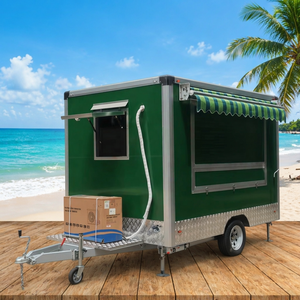 Food Truck Completamente Attrezzato in Acciaio Inox, Rimorchio per Concessioni Personalizzato per Caffè, Hamburger e Gelati - Product Image 1