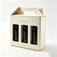 Boîtes d'emballage de vin en carton mat de luxe avec logo personnalisé de l'usine, boîtes cadeaux en papier pour bouteilles de vin rouge et de spiritueux