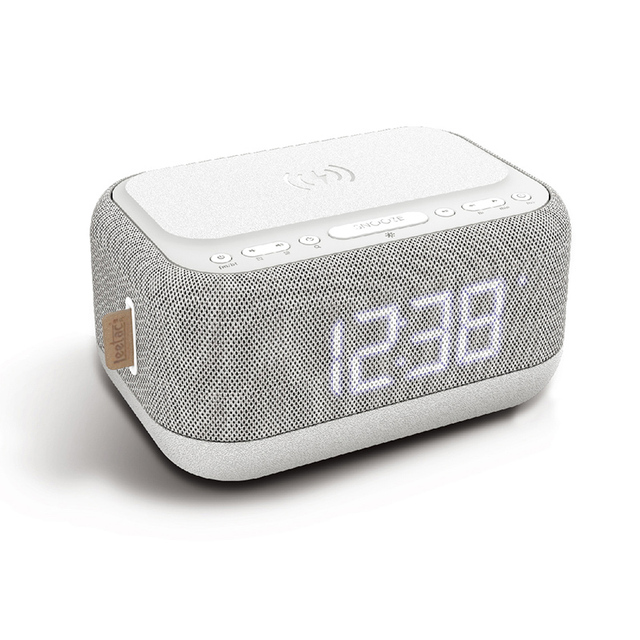 Modern Quick Wireless Charging Led Display Digital Bluetooth Speakers Alarm Wireless Charger Clocks