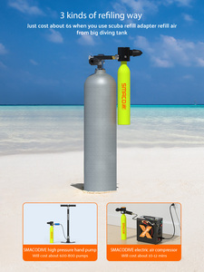 Bouteille de plongée miniature Smaco S300PLUS 0,5L en aluminium haute pression réutilisable pour la plongée - Product Image 4