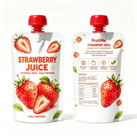 Pochette souple personnalisée OEM YSH avec bec verseur et buse, film plastique brillant laminé pour emballage de jus en supermarché