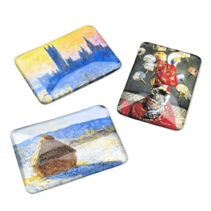 OEM/ODM NFC RFID compatible con Van Gogh arte recuerdo impermeable vidrio imán cumpleaños regalo T5577 Chip para hoteles NF imán de nevera - Product Image 3