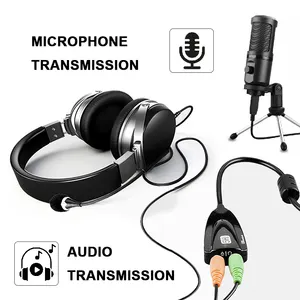 Kualitas Baik Paduan Aluminium Kartu Suara Studio Kecil Antarmuka Audio Usb 7.1 Kartu Suara untuk Notebook