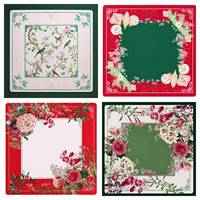 Tapis de Mahjong Floral Vintage de Noël, Tapis de Mahjong Doux Anti-Bruit pour Soirée de Jeu en Famille