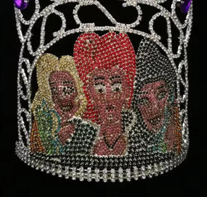 Halloween Film Thème <span class=keywords><strong>Hocus</strong></span> <span class=keywords><strong>Pocus</strong></span> Pageant Couronne Diadème En Gros Strass Couronne pour Anniversaire et Fiançailles - Product Image 4