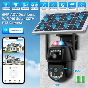 Cámara de Seguridad Rscamtom con Doble Lente 7*24 AOV PTZ, Batería Solar, 4G Sim, Grabación de 24 Horas, WIFI IP66, Audio Bidireccional Inalámbrico, CCTV - Product Image 2