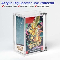 Boîte de protection pour boosters TCG en acrylique solide, protection UV à 99 %, personnalisable, pour rangement de jeux de cartes, qualité professionnelle