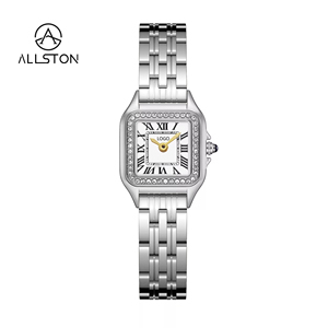 2026 New Women's Sport Luxury Antique Fashion Square Dial Quartz Watch Stainless Steel Band Alloy Case Lightweight Simple <strong>Roman</strong> - Product Image 6