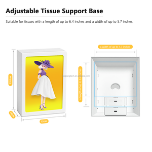 Support de boîte à mouchoirs en plastique créatif avec cadre photo LED Glam Design Distributeur pratique  Usine brevetée en gros - Product Image 5