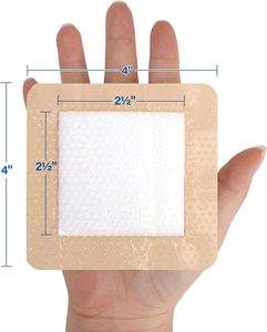 Vendaje de espuma de silicona, borde impermeable, adhesivo, gran vendaje autoadhesivo para heridas, vendajes, almohadilla de espuma absorbente para el cuidado de heridas - Product Image 2