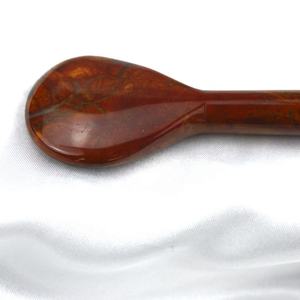 Natural China tradicional Facial Gua Sha herramienta cuchara forma Mookaite jaspe acupuntura raspado masaje curación para el cuidado de la salud - Product Image 6