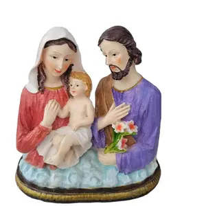 Estátua católica de natividade, enfeite de resina para artesanato, artesanato, artesanato religioso, resina de jesus