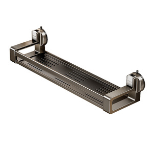 Lteng Bathroom Shelf 50X30Cm Suction Mounted Double Layer Storage Rack For Toilet Shower Room - Product Image 3