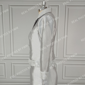 15522 # vraies photos deux pièces mère de la mariée robes de marié costumes mariage invité porter des perles Vintage robe de soirée formelle - Product Image 6