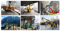 Mini-grue araignée mobile sur chenilles de 12 tonnes, à flèche télescopique entièrement orientable, électrique et diesel, pour la construction