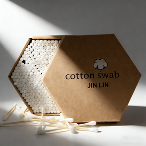 FOREST DAY Square, cotons-tiges biodégradables en bambou et <span class=keywords><strong>coton</strong></span>, boîte en papier jetable pour le nettoyage des oreilles et l'application de maquillage - Product Image 6