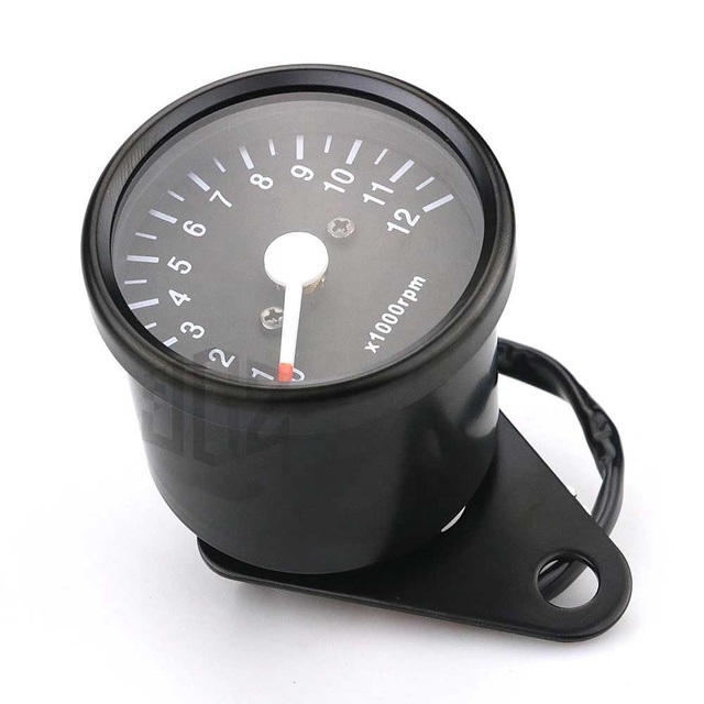 Universal Motorcycle 1000RPM Tachometer LED Light Screen 12V Meter Gauge Speedometer Odometer Accessories